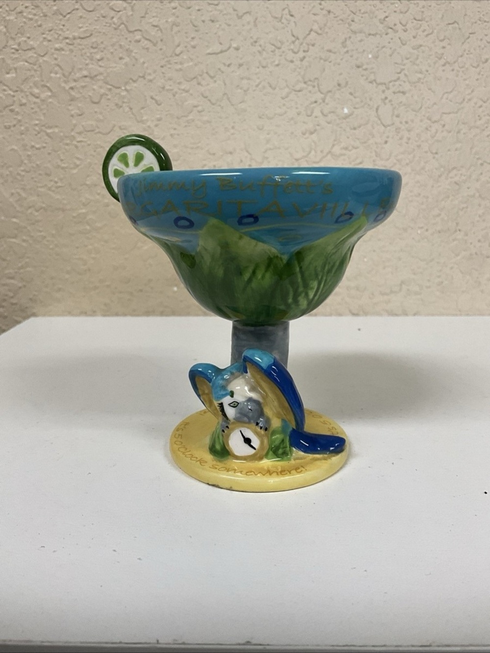 Jimmy Buffet Five O Clock Somewhere Painted Margaritaville Glass